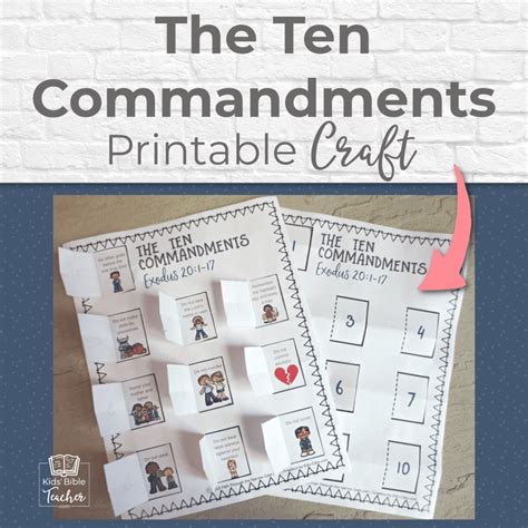 ten commandments for kids activities
